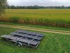 Mobiel beregenen met zonne-energie in veld