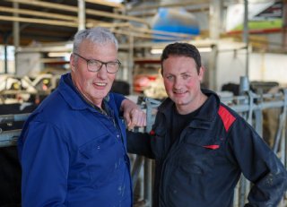 Melkveehouders Tiggeloven voeren mengkuil met gewalste grondstoffen